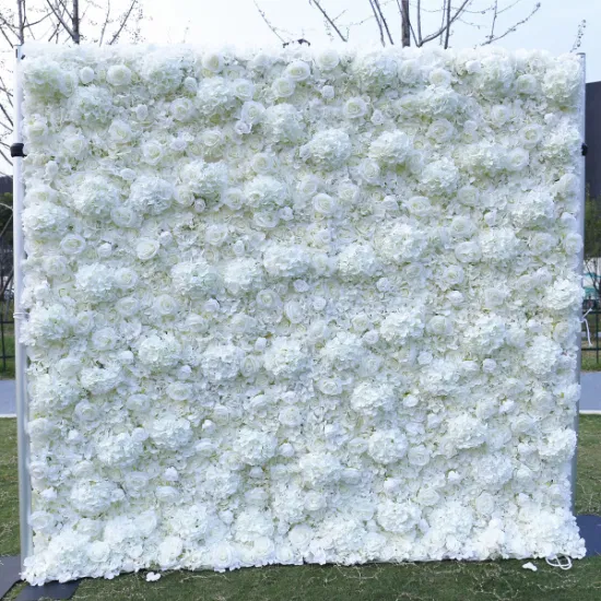 웨딩 홈 파티 장식을 위한 인공 장미 꽃 벽